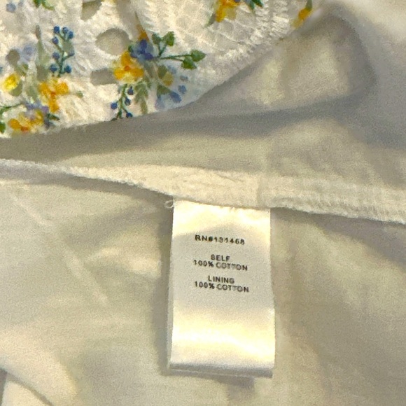 NWT, Fate, Broderie Eyelett Floral Button-Up Dress - Picture 6 of 7